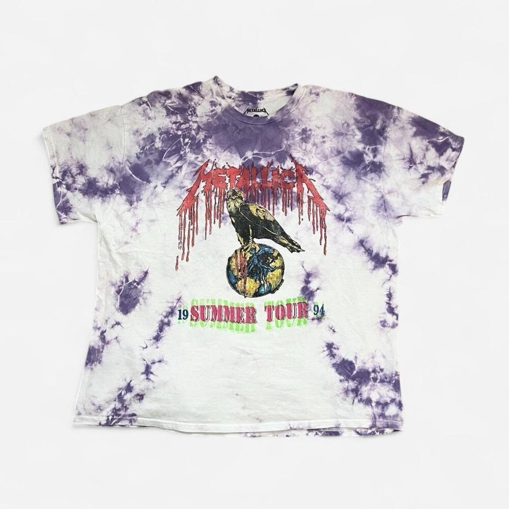 METALLICA 1994 summer tour concert tie dye unisex oversized band tshirt